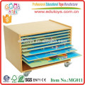 Montessori Preschool Educational Toys Géographie Cabinet en bois pour cartes de puzzle